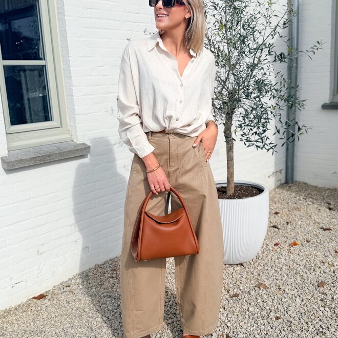 Linen hemdje taupe