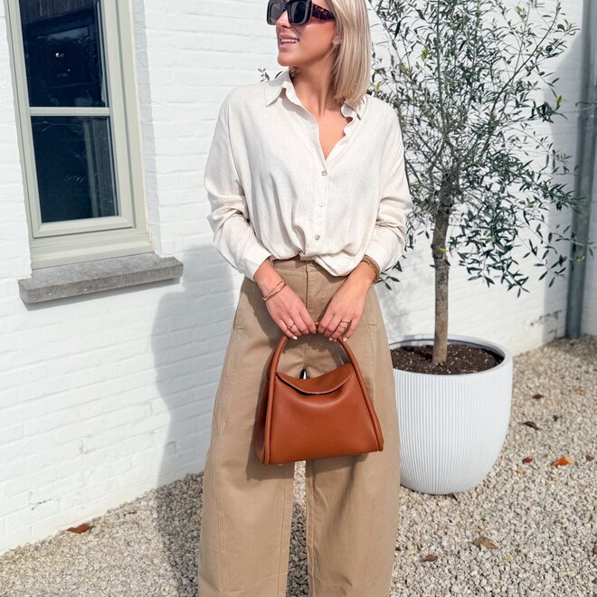 Linen hemdje taupe