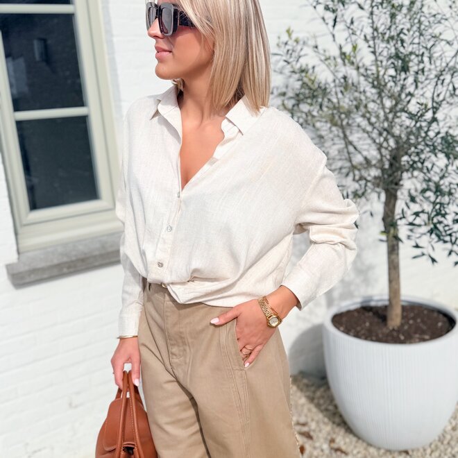 Linen hemdje taupe