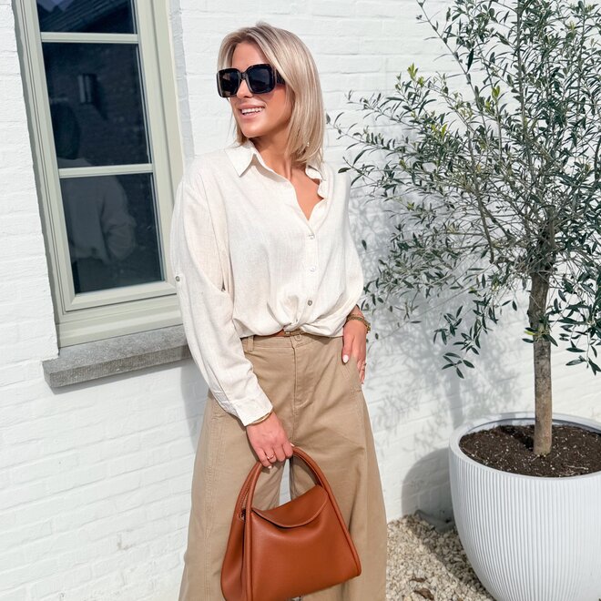 Linen hemdje taupe
