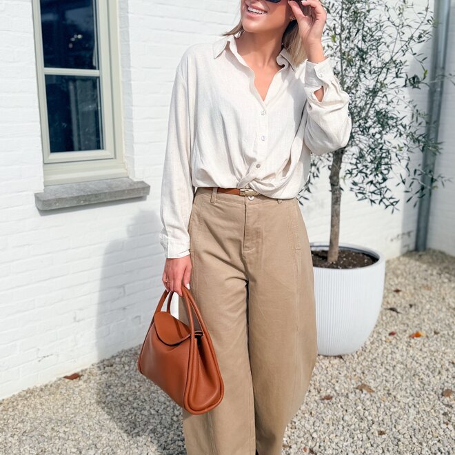 Linen hemdje taupe