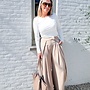 Mybelle striped trouser taupe