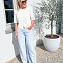 Oblique blazer white