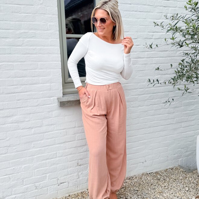 Ankle fit trouser taupe