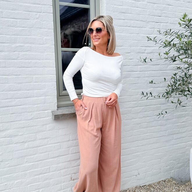 Ankle fit trouser taupe