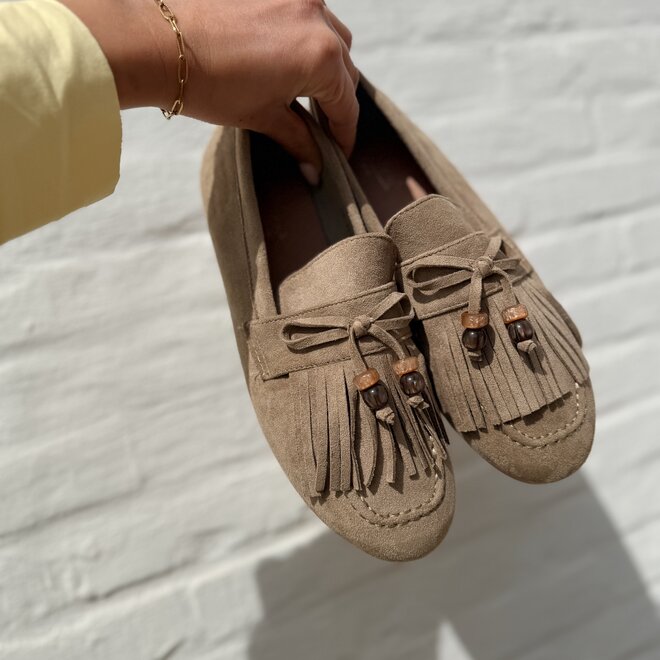 Olive bead mocassin