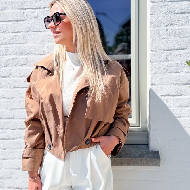 Feeling trench camel jacket
