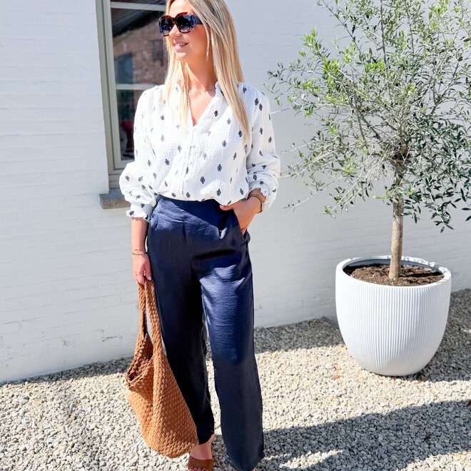 Midnight silk pants