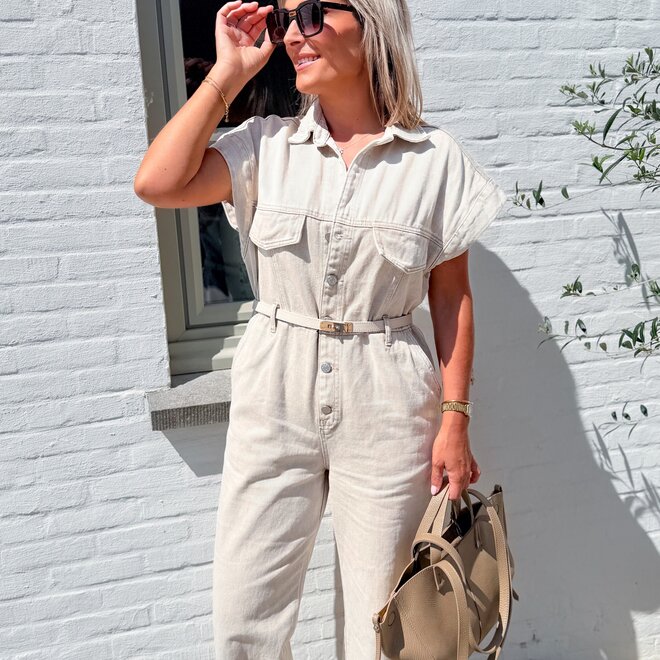 Pure dessert jumpsuit beige
