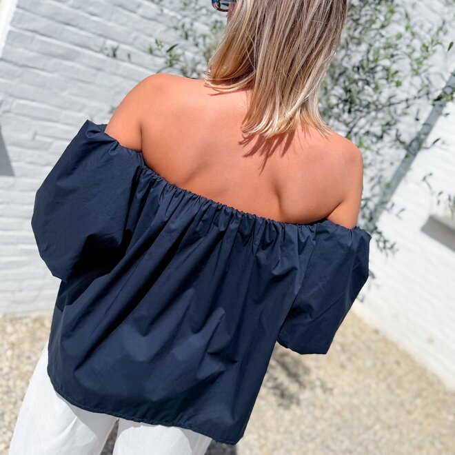 Liora off-shoulder top navy