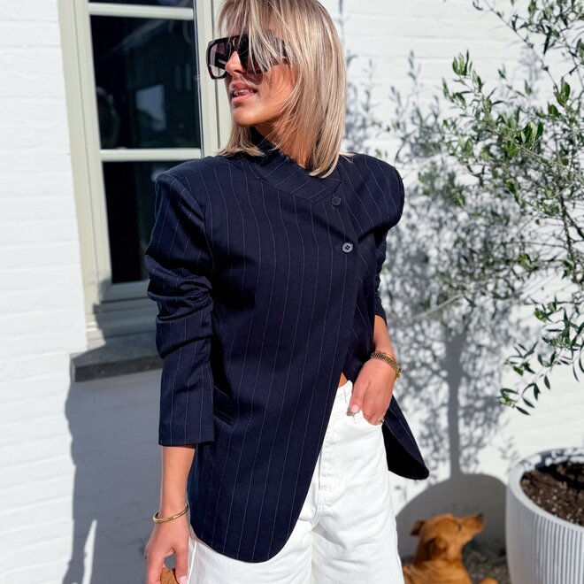 Oblique blazer navy