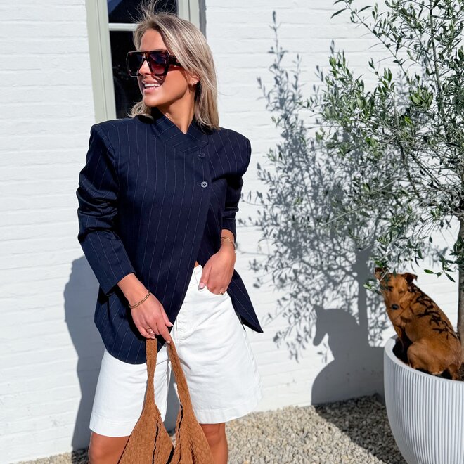 Oblique blazer navy