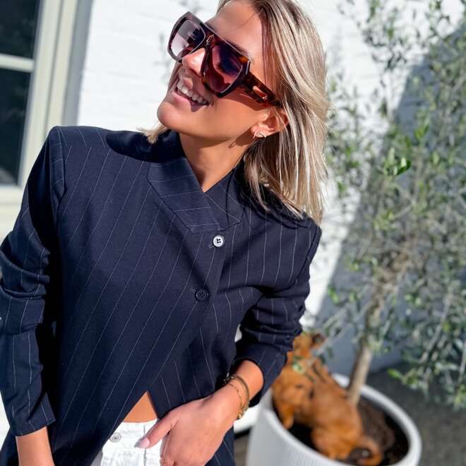Oblique blazer navy