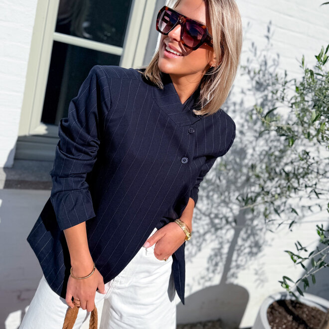 White denim bermuda