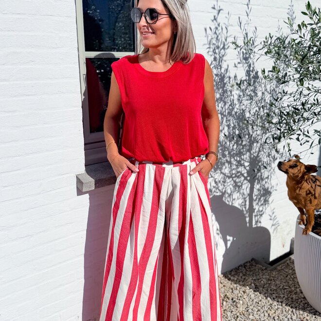 rouge stripe trouser