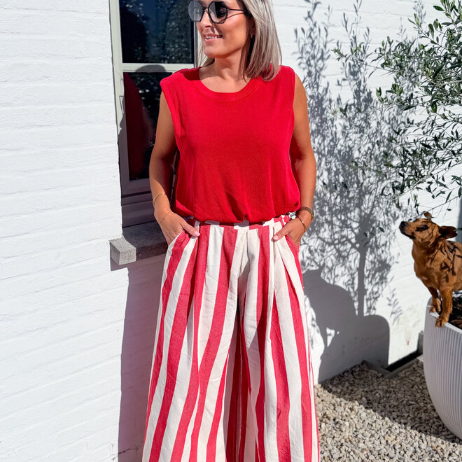 rouge stripe trouser