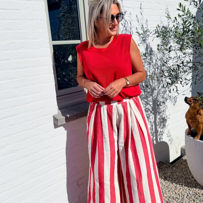 rouge stripe trouser