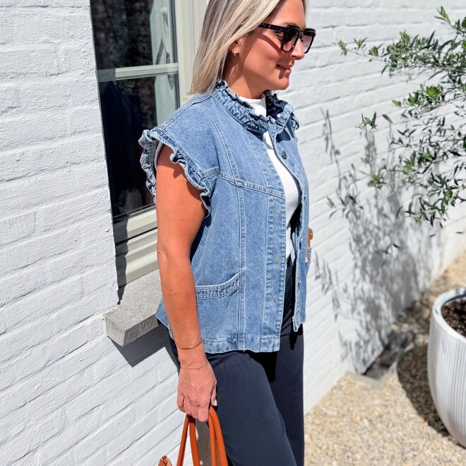 Blue jean gilet