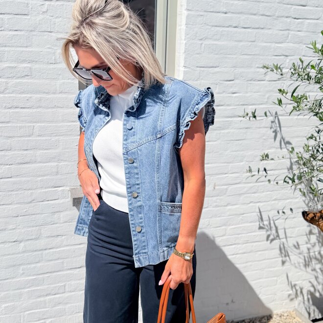 Blue jean gilet