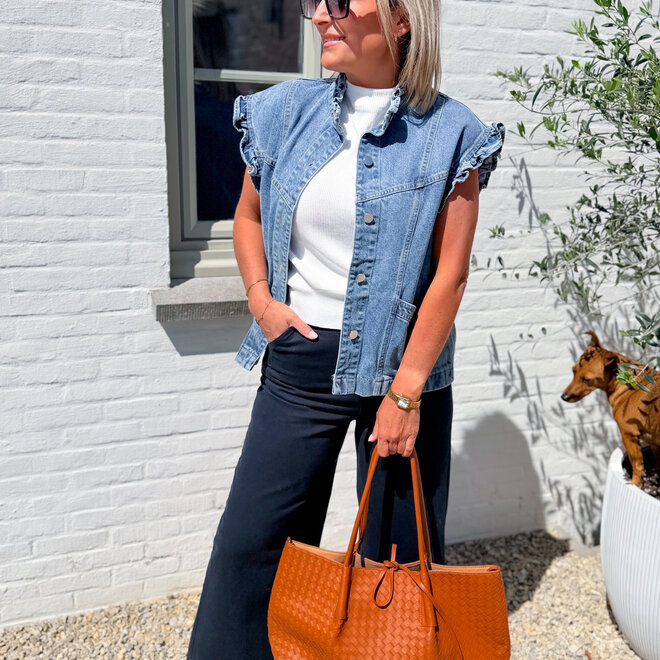 Blue jean gilet