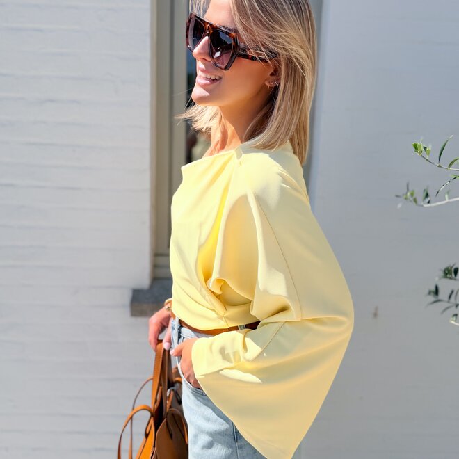 Drape yellow top
