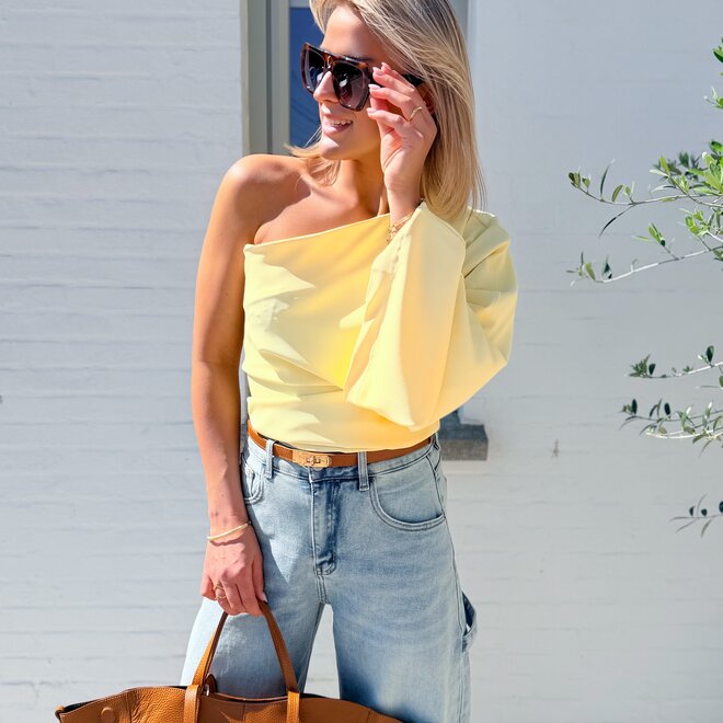 Drape yellow top