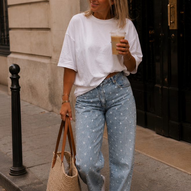 Pixel baggy denim