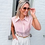 Contour sleeveless hemdje rose