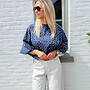 Happy Dots Top Navy