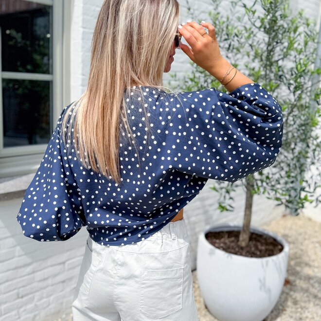 Happy Dots Top Navy