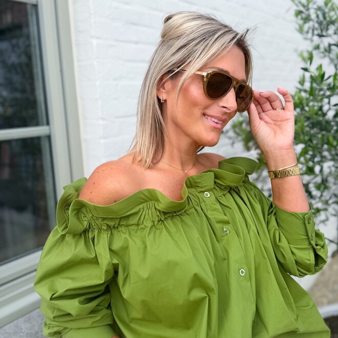Bardot top green