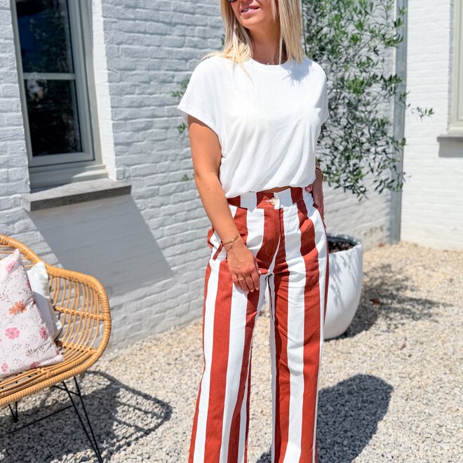 Holiday line pants terracota