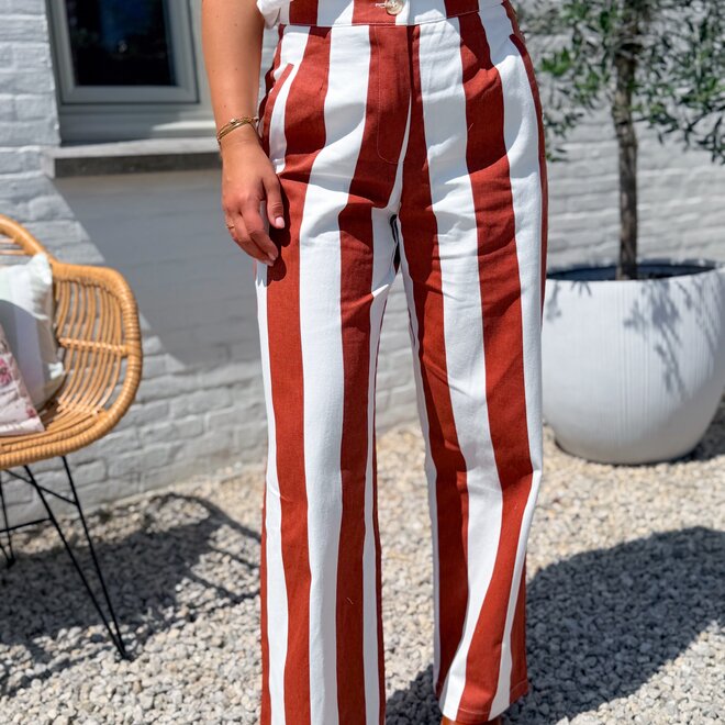 Holiday line pants terracota