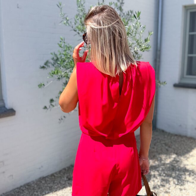 Skort playsuit red