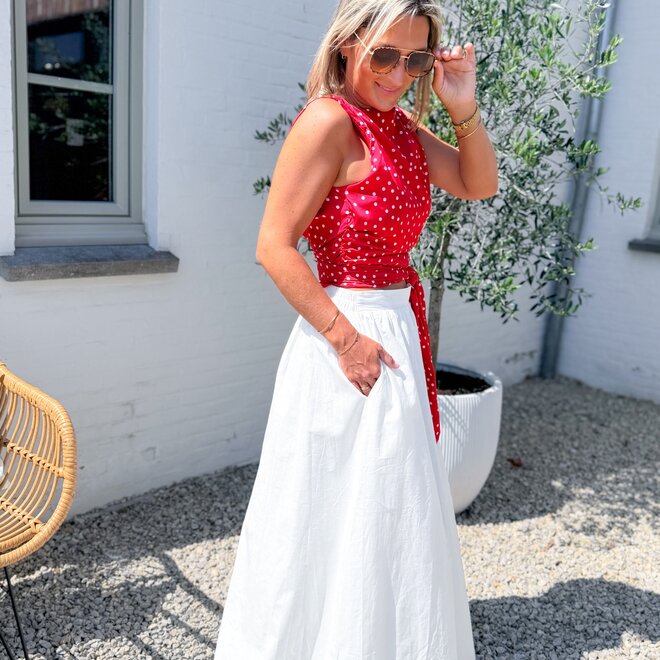 Flowy Breeze Skirt White