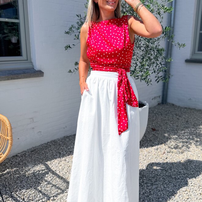 Flowy Breeze Skirt White