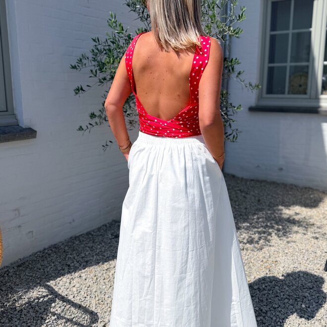Flowy Breeze Skirt White