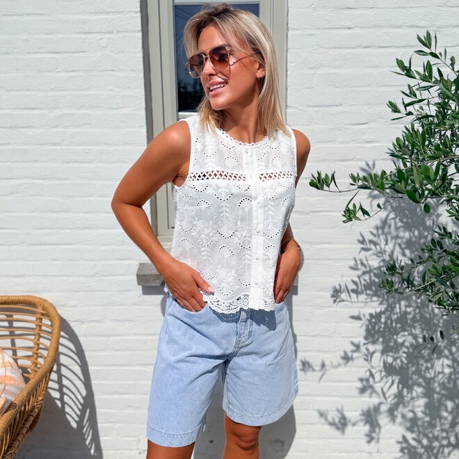 Blue denim bermuda