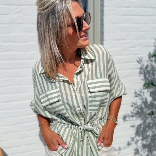 Green stripe top