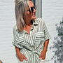 Green stripe top