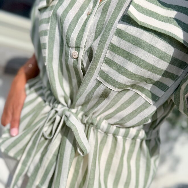 Green stripe top