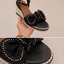 Black wedges sandal