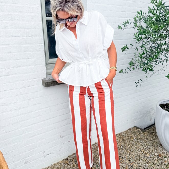 Holiday line pants terracota