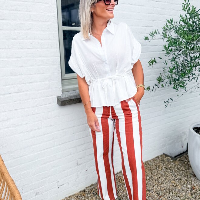Holiday line pants terracota