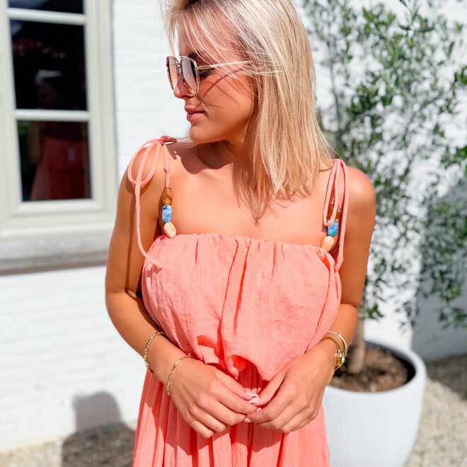 Bonbon dress orange