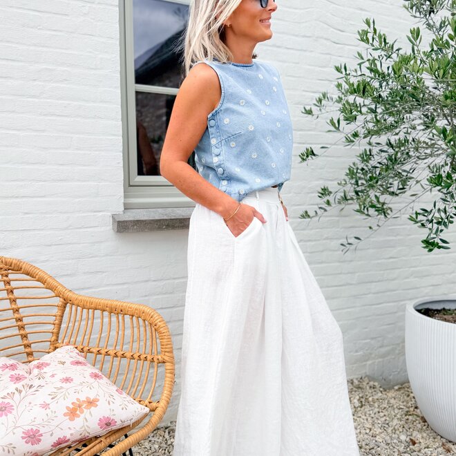 Walk on the beach Pants White
