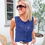 Deep blue crochet top