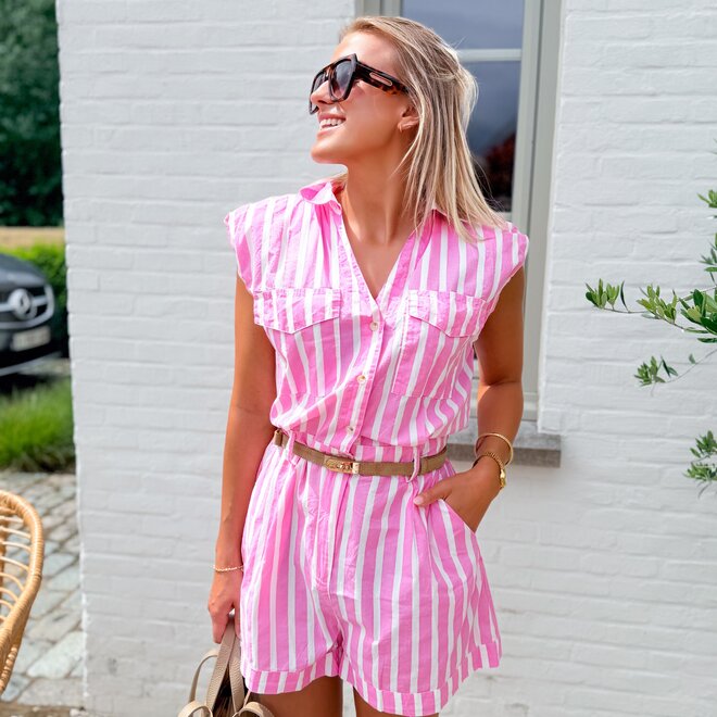Meet me by the ocean playsuit pink