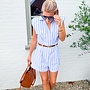 Meet me by the ocean playsuit blue