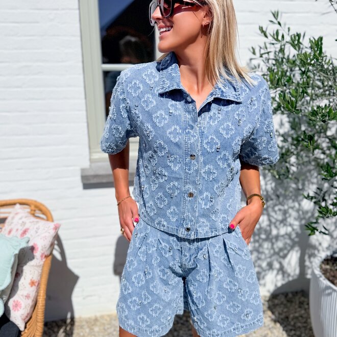 Crystal denim Set